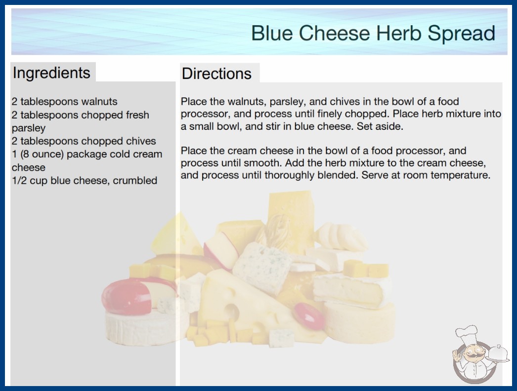 Blue Cheese Herb Spread Recipe