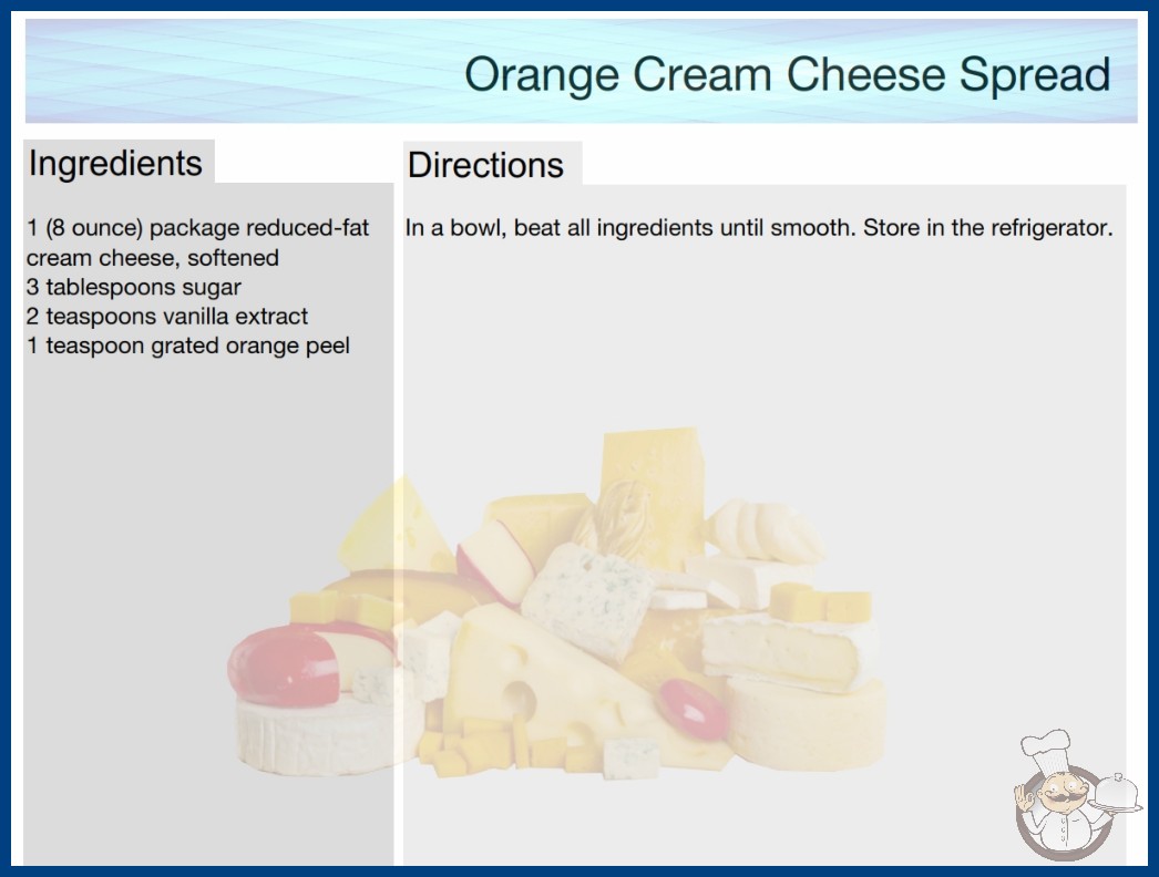 Orange Cream Cheese Spread Recipe