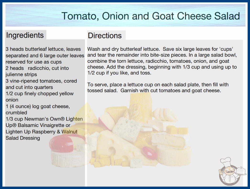 Tomato Onion and Goat Cheese Salad Recipe