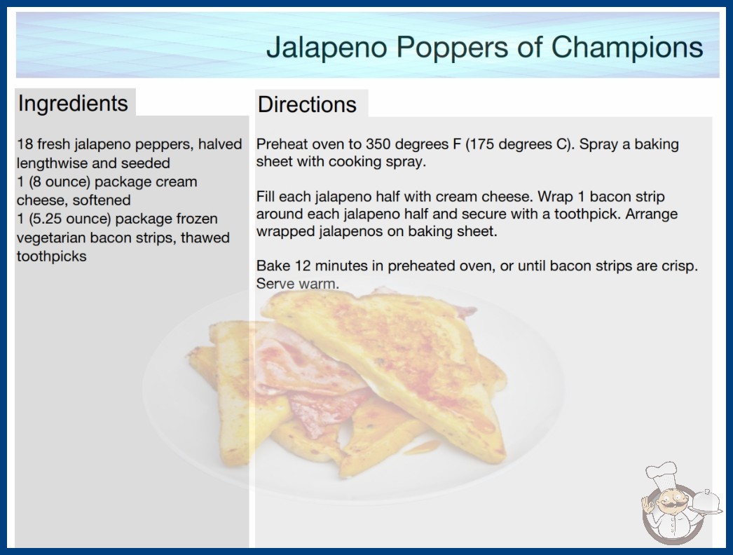 Jalapeno Poppers of Champions Recipe