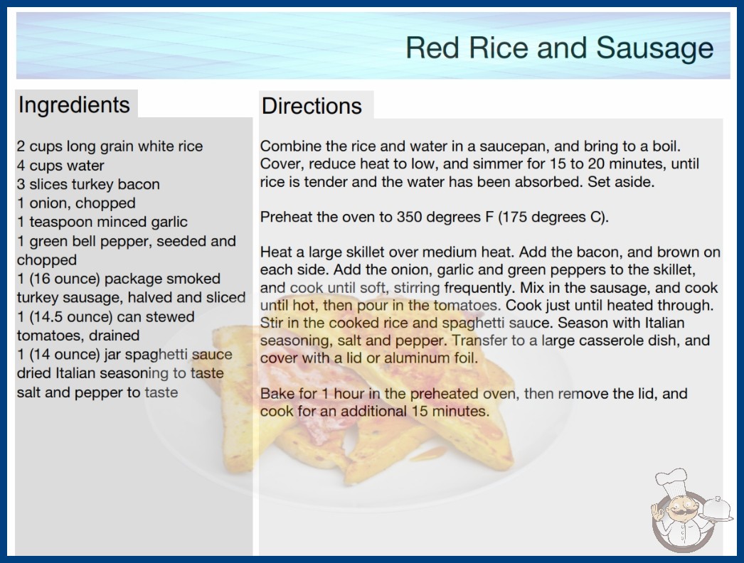 Red Rice and Sausage Recipe