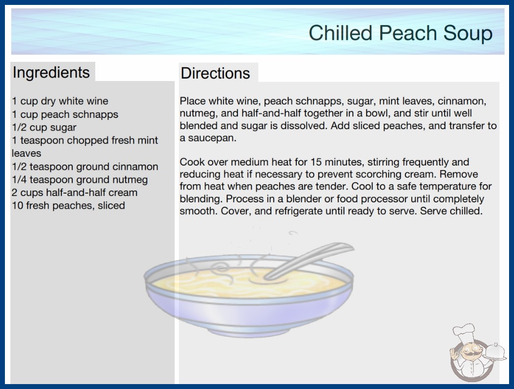 Chilled Peach Soup Recipe