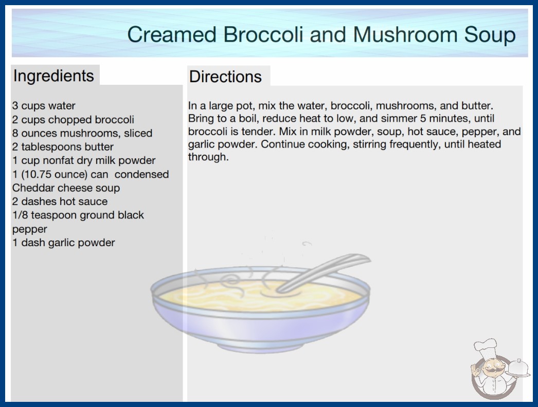 Creamed Broccoli and Mushroom Soup Recipe