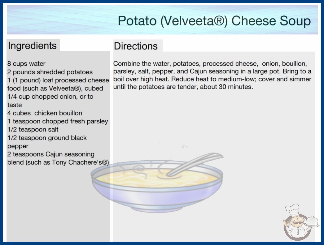 Potato Cheese Soup Recipe