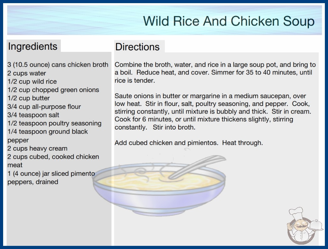 Wild Rice and Chicken Soup