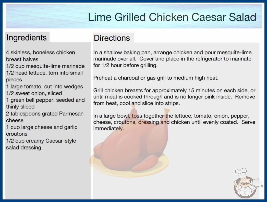 Lime Grilled Chicken Caesar Salad Recipe