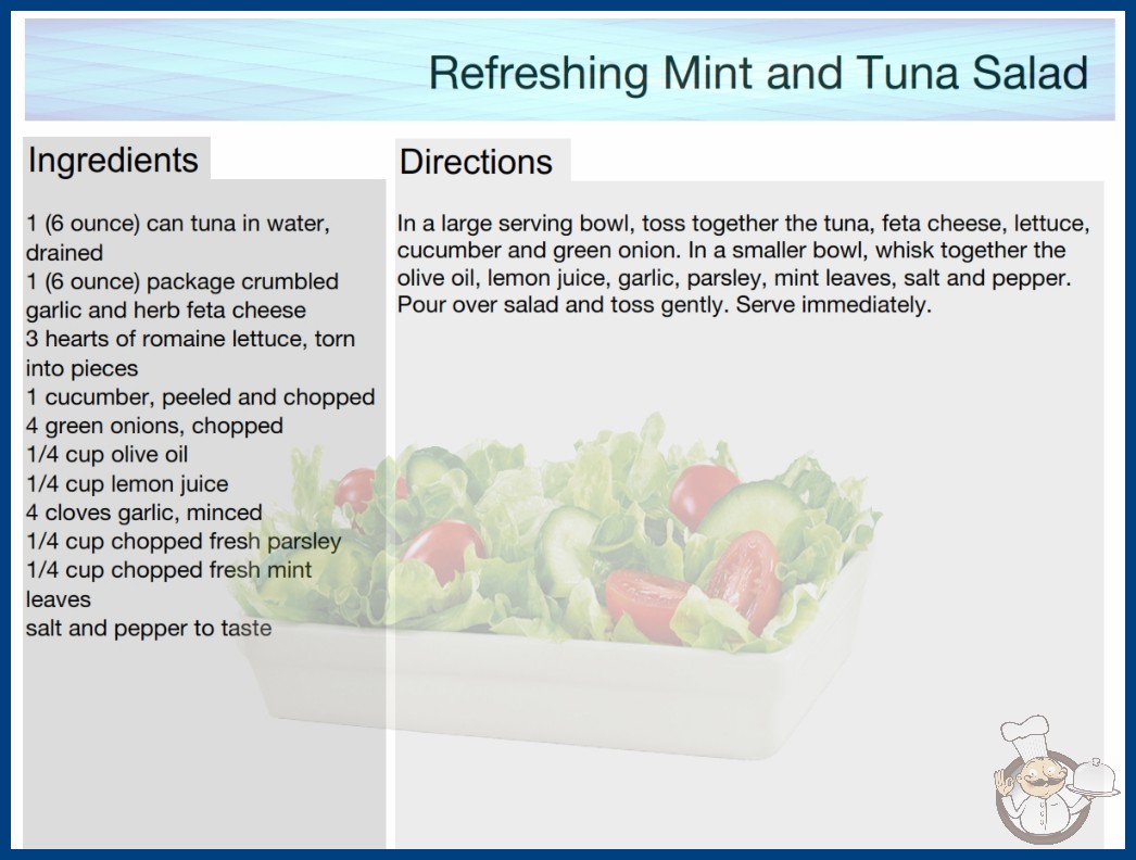 Refreshing Mint and Tuna Salad Recipe