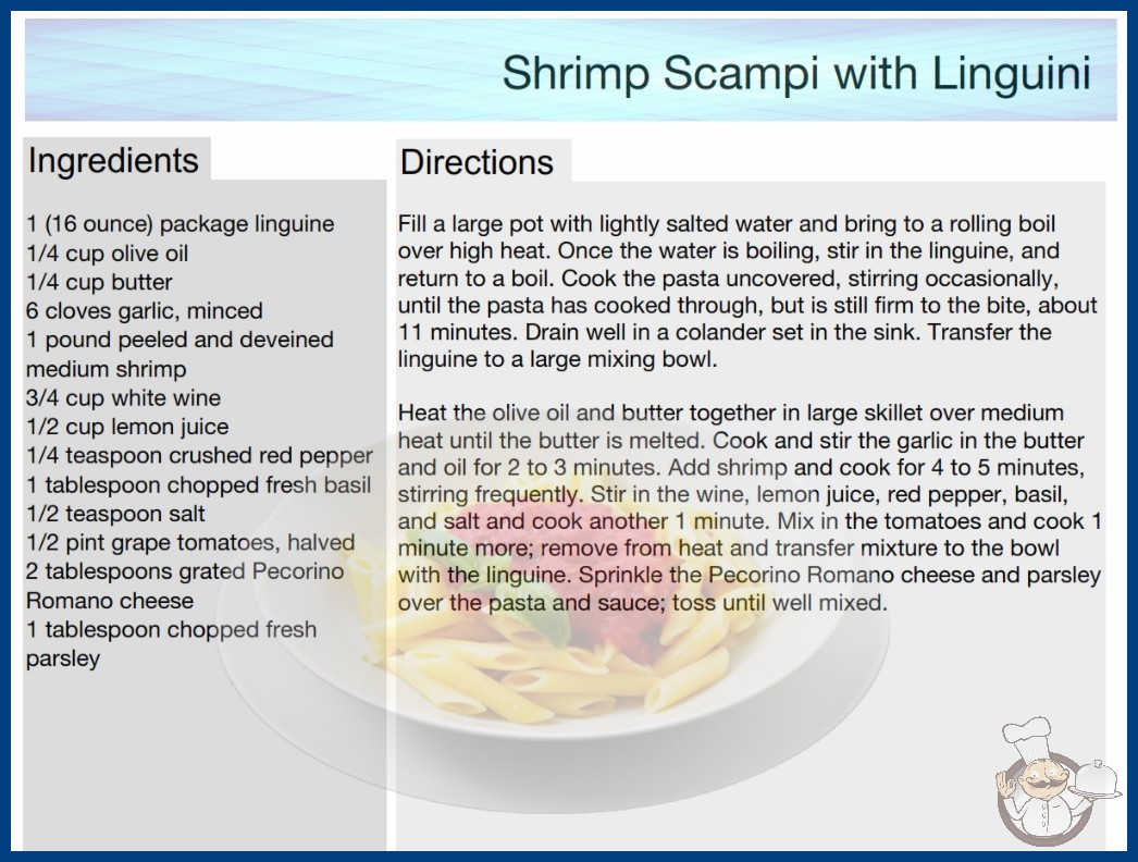 Shrimp Scampi with Linguini Recipe