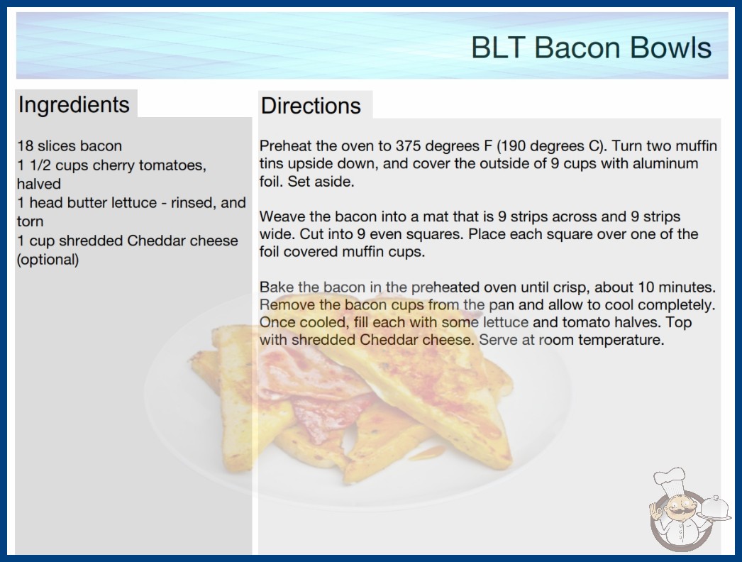 BLT Bacon Bowls Recipe